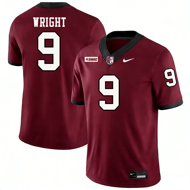 Alabama A&M Bulldogs #9 Wyatt Wright College Football Jerseys,Uniforms-Maroon